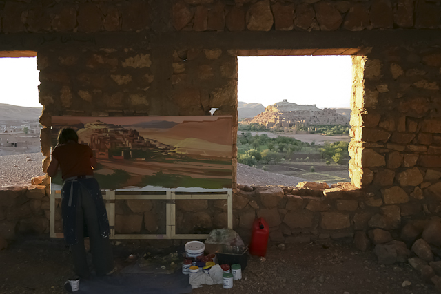 Performanance de Michelle Auboiron au Maroc - 21 peintures en 4 semaines