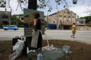 Peinture en direct à la Havane par Michelle Auboiron
