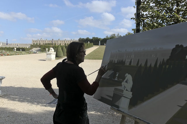 Michelle Auboiron - Peinture in situ dans le Parc du Château de Versailles