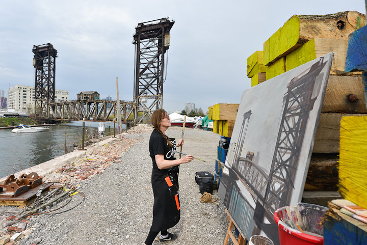 Canal-Street-Railroad-Bridge-painting-Michelle-Auboiron-Chicago-Photo-Charles-GUY-Episode-3-6